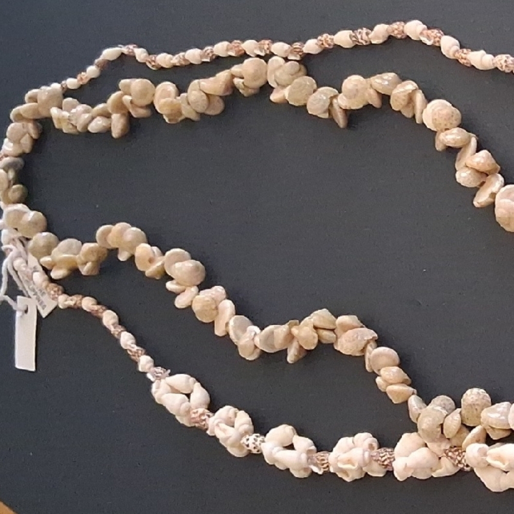 Elegant Tan Beaded Necklace